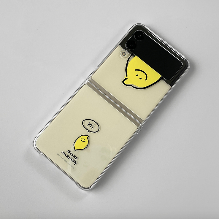 SECOND MORNING Lemonade Galaxy Z Flip 3 Transparent Case