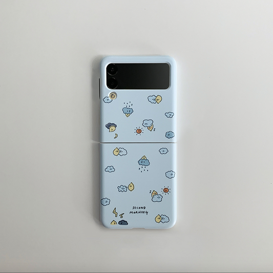 🇰🇷[Korean Z Flip 3 Clear Case] Cute Design Collection Samsung Galaxy Slim  Hand