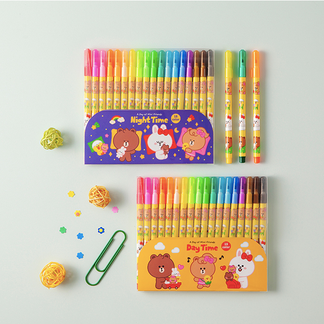 LINEFRIENDS 18 Color Pencil Set