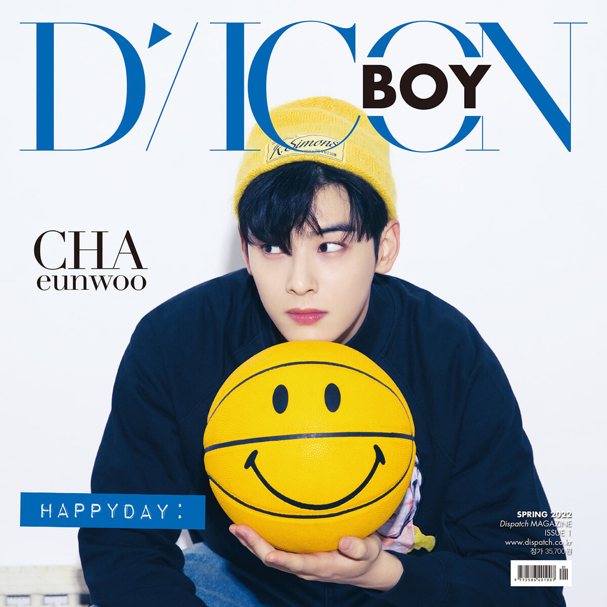 DICON Boy Issue N.1 Magazine : Cha EunWoo happyday (Type D)