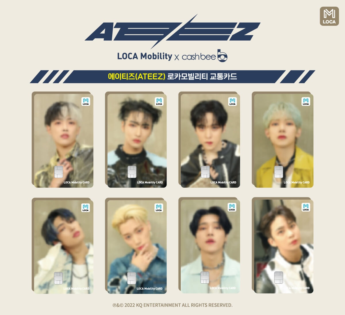 ATEEZ LOCA Mobility x cashbee Transportation Card