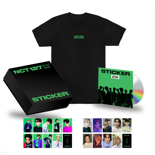 NCT 127 The 3rd Album STICKER Short Sleeve T-Shirts Deluxe Box (Small)