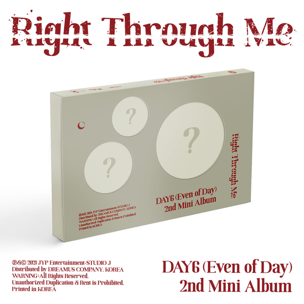 DAY6 Even Of Day 2nd Mini Album : Right Through Me