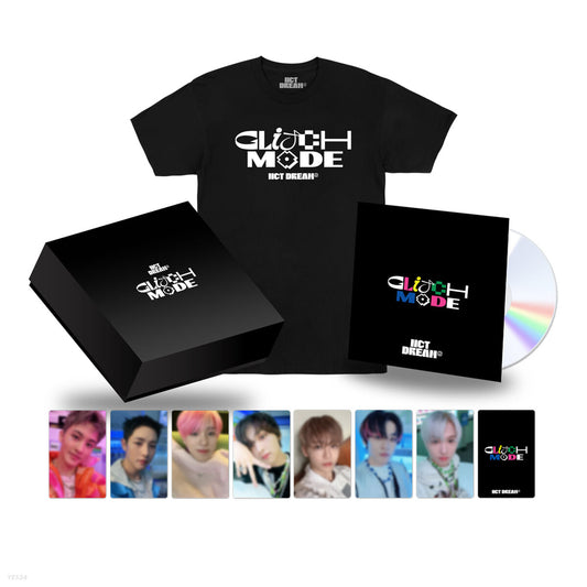 NCT DREAM 'Glitch Mode' Short Sleeve T shirts (Black) Deluxe Box