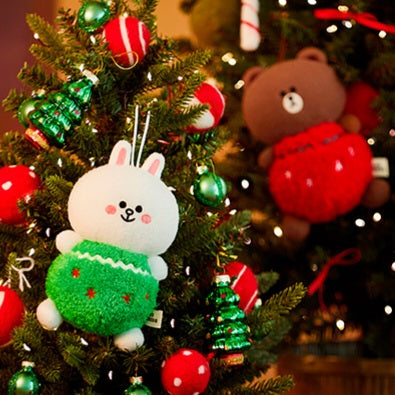 LINE FRIENDS & minini 2022 Holiday Ornament Doll