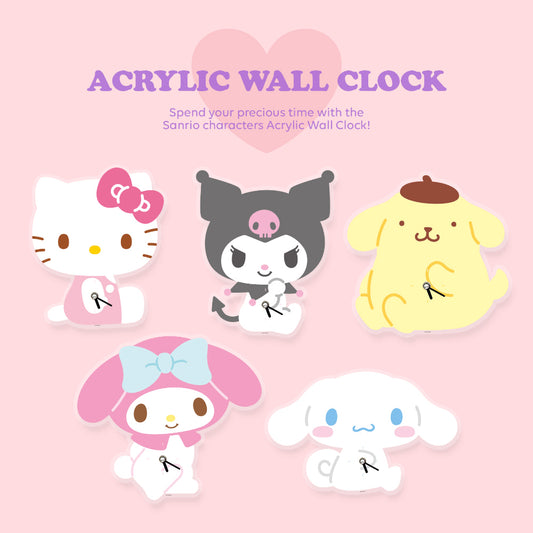 SANRIO Characters Acrylic Wall Clock