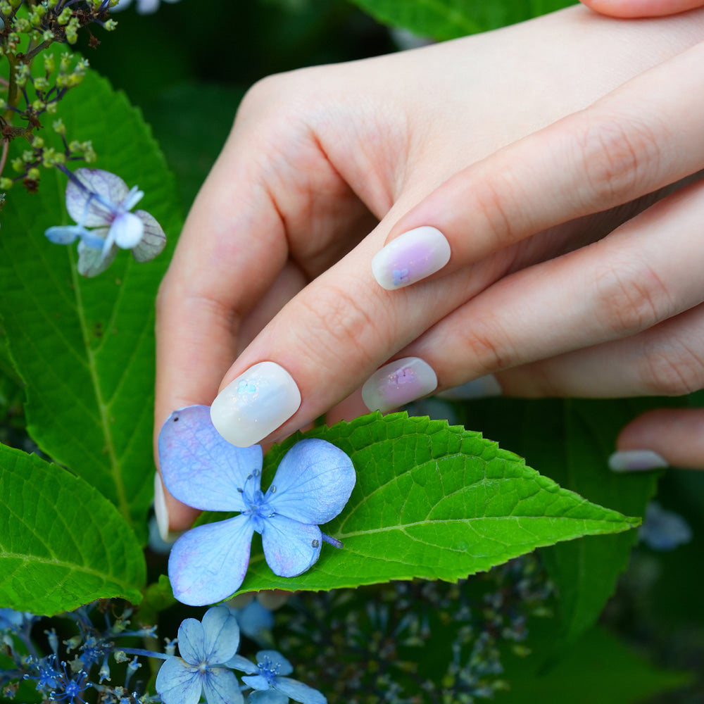 Jeju Themed Nails (Jeju Hydrangea Blush)