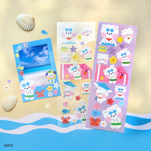 BT21 minini Summer Sky Hologram Sticker