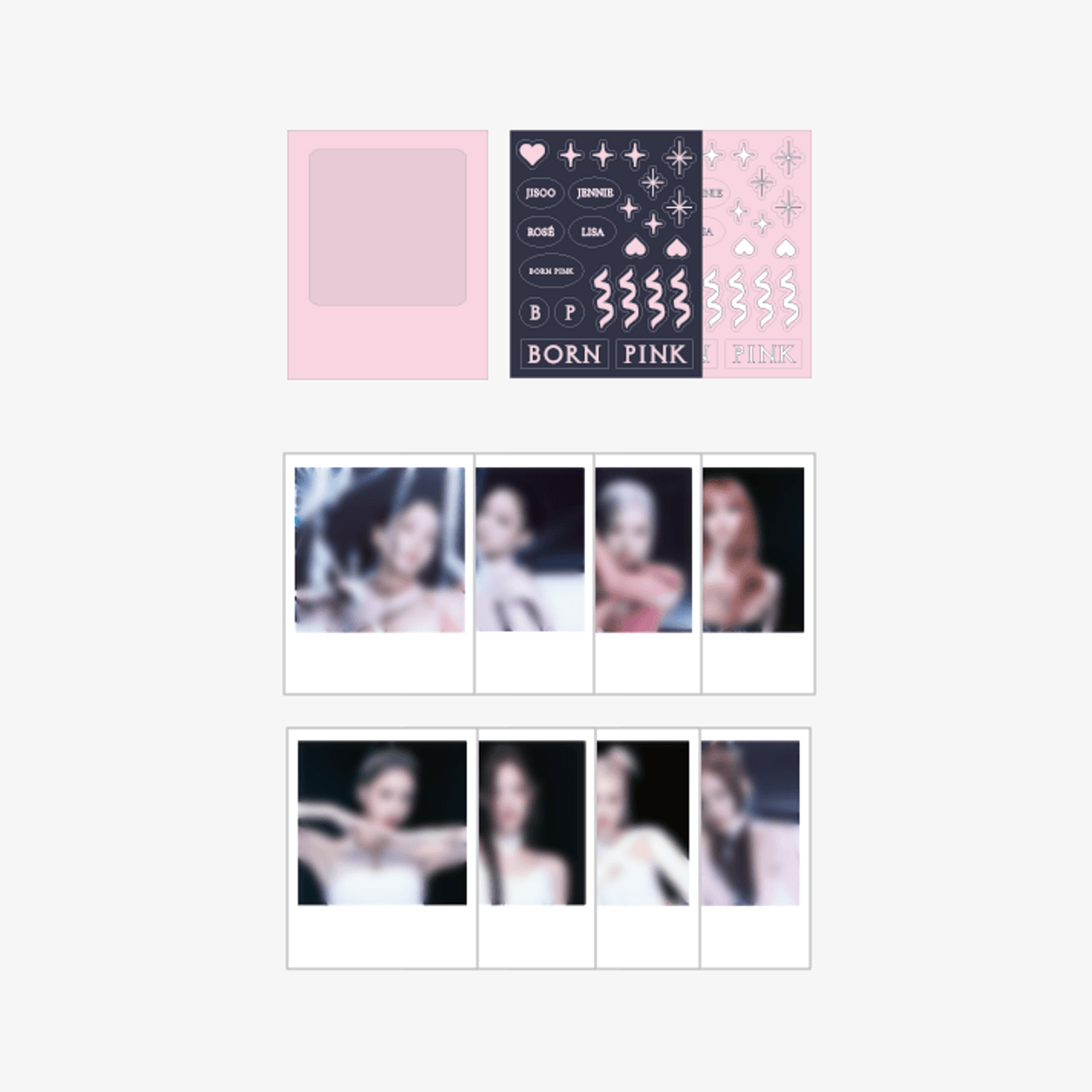 BLACKPINK BORN PINK Polaroid Photo + Sticker Set