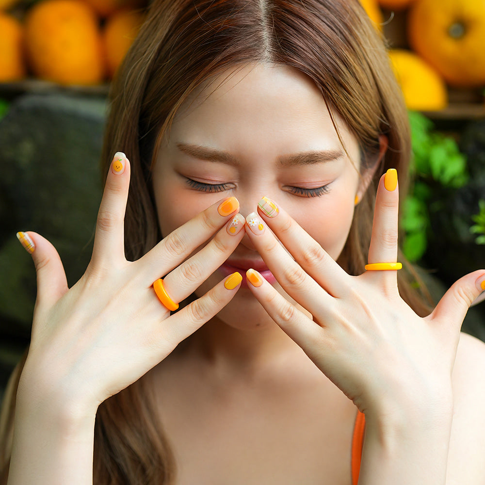Jeju Themed Nails (Jeju Orange)