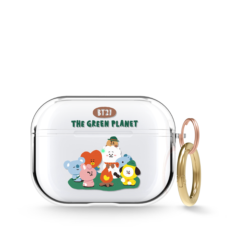 BT21 Green Planet AirPods Clear Case