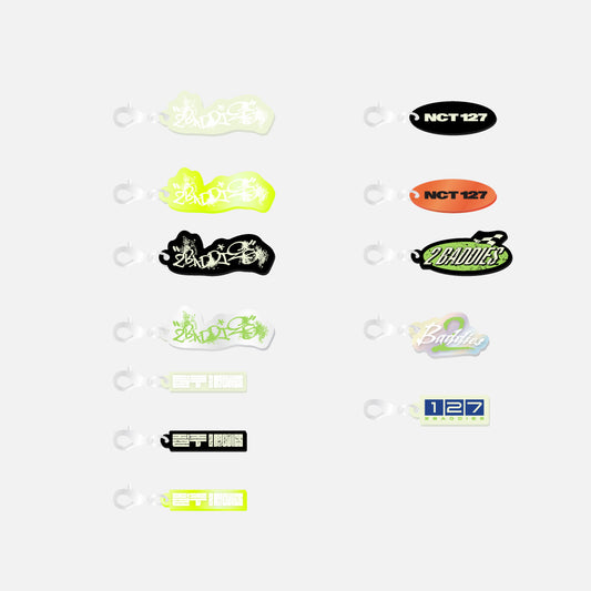 (Pre-Order)NCT 127 2 Baddies Pop Up Store Logo Acrylic Keyring Charm