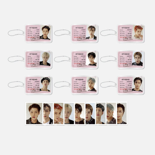 NCT 127 Ay-Yo ID Card Keyring + ID Photo Set