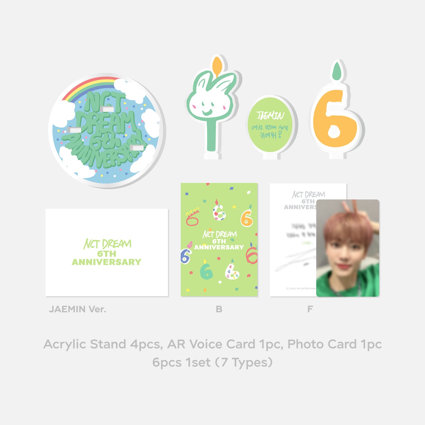 NCT DREAM 6th Anniversary Acrylic Stand & AR Voice Card Set