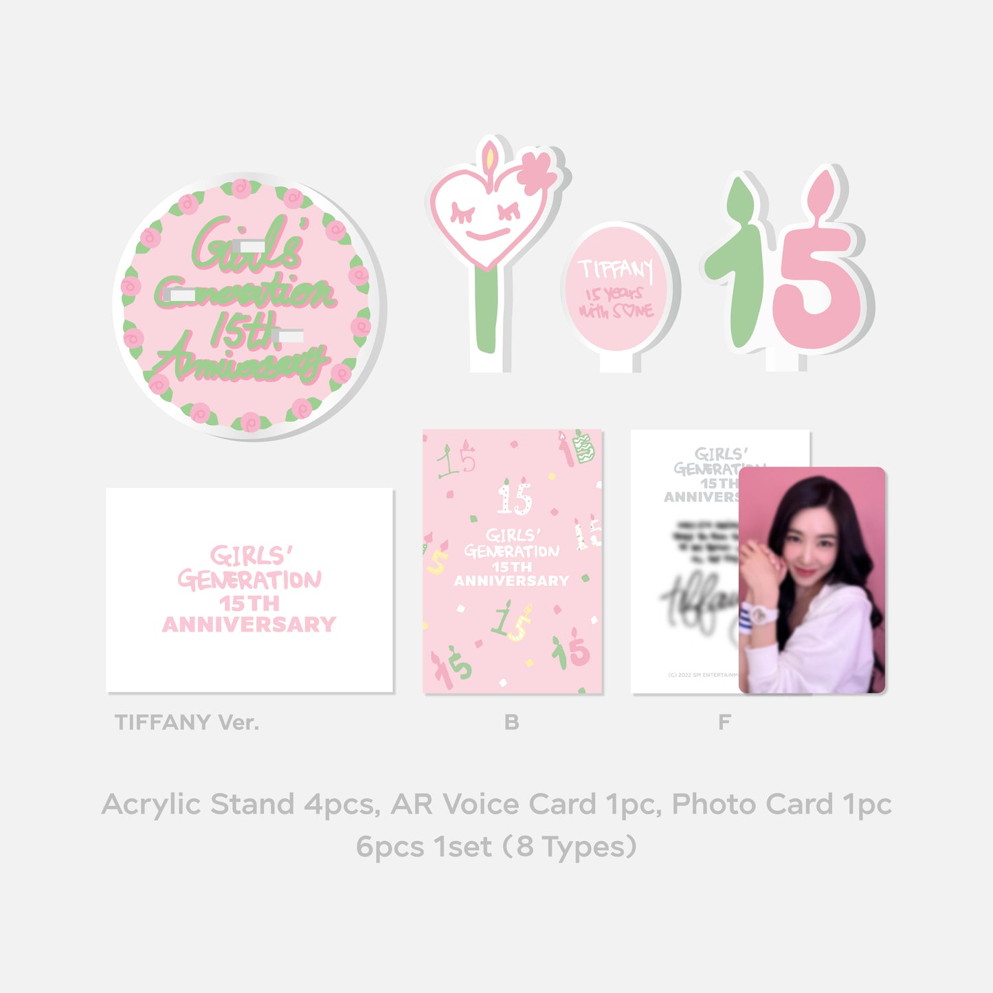 GIRL'S GENERATION 15th Anniversary Acrylic Stand & AR Voice Card Set