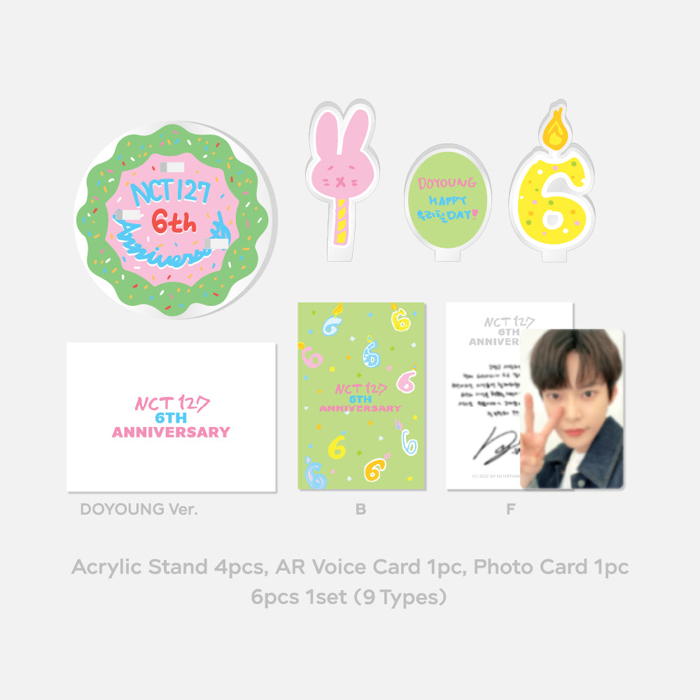 NCT 127 6th Anniversary Acrylic Stand & AR Voice Card Set