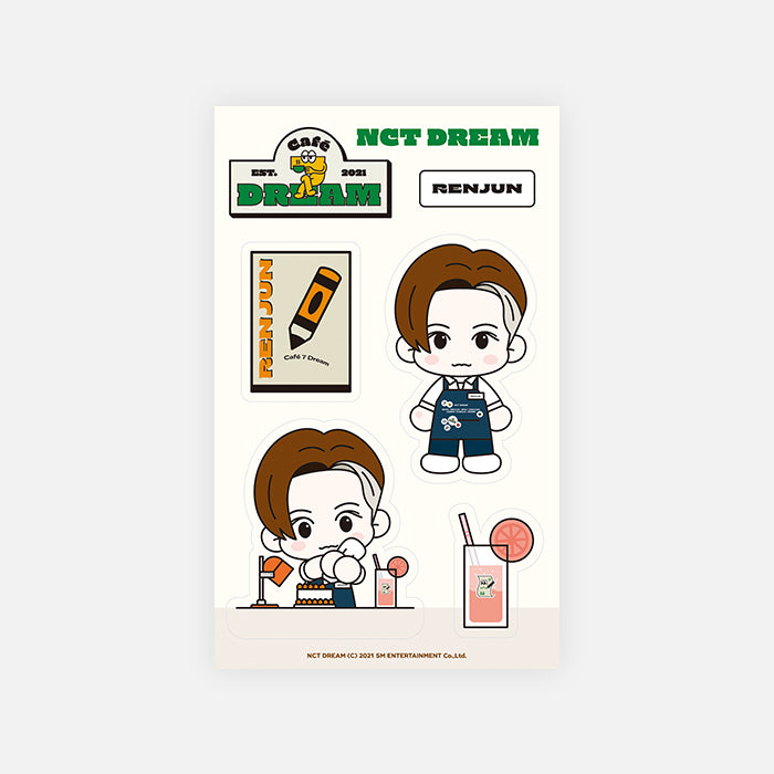 NCT DREAM Removable Luggage Sticker Set Café 7 DREAM