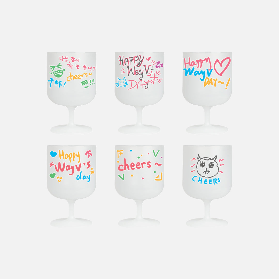 WAYV 4th Anniversary DIY Plastic Wine Cup & Photocard Set