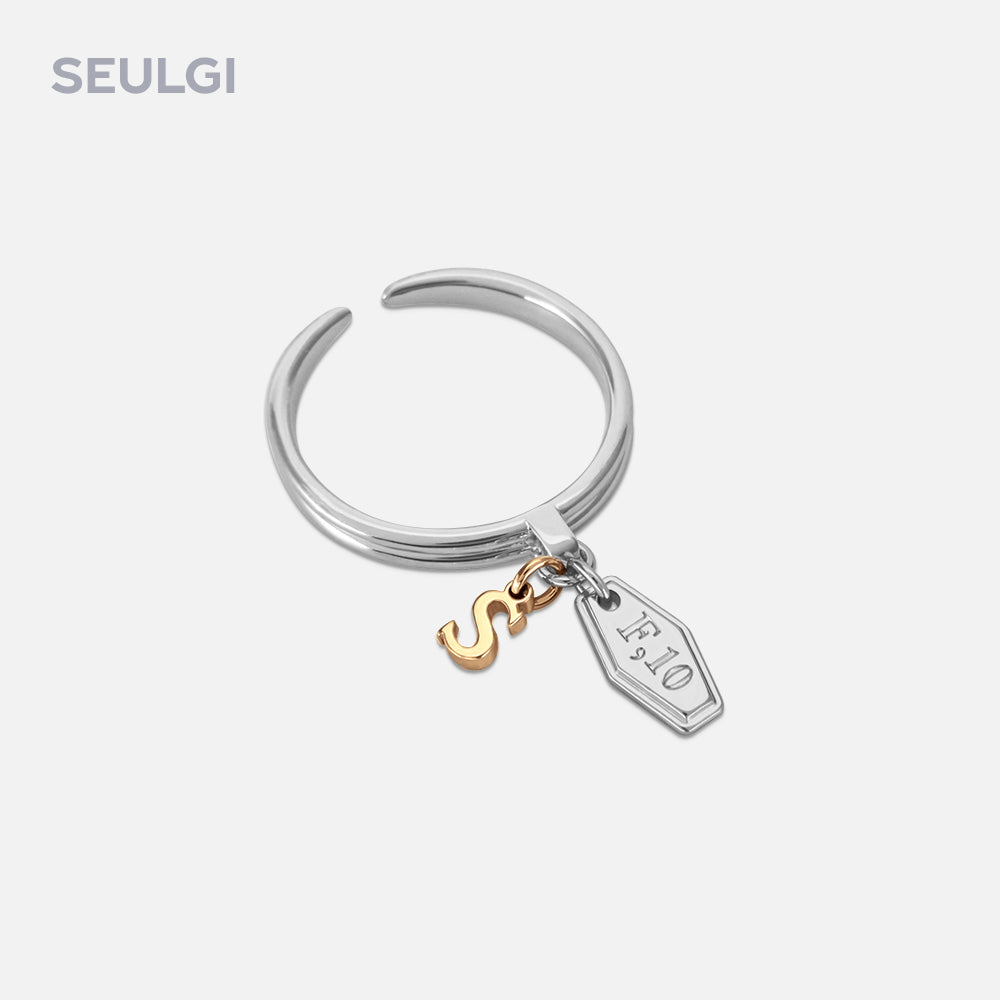 RED VELVET Artist Birthday Initial Silver Ring