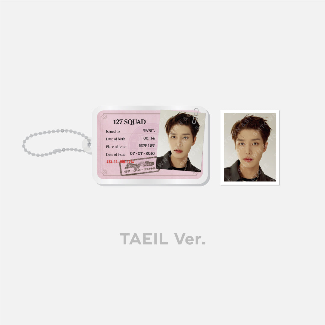 NCT 127 Ay-Yo ID Card Keyring + ID Photo Set