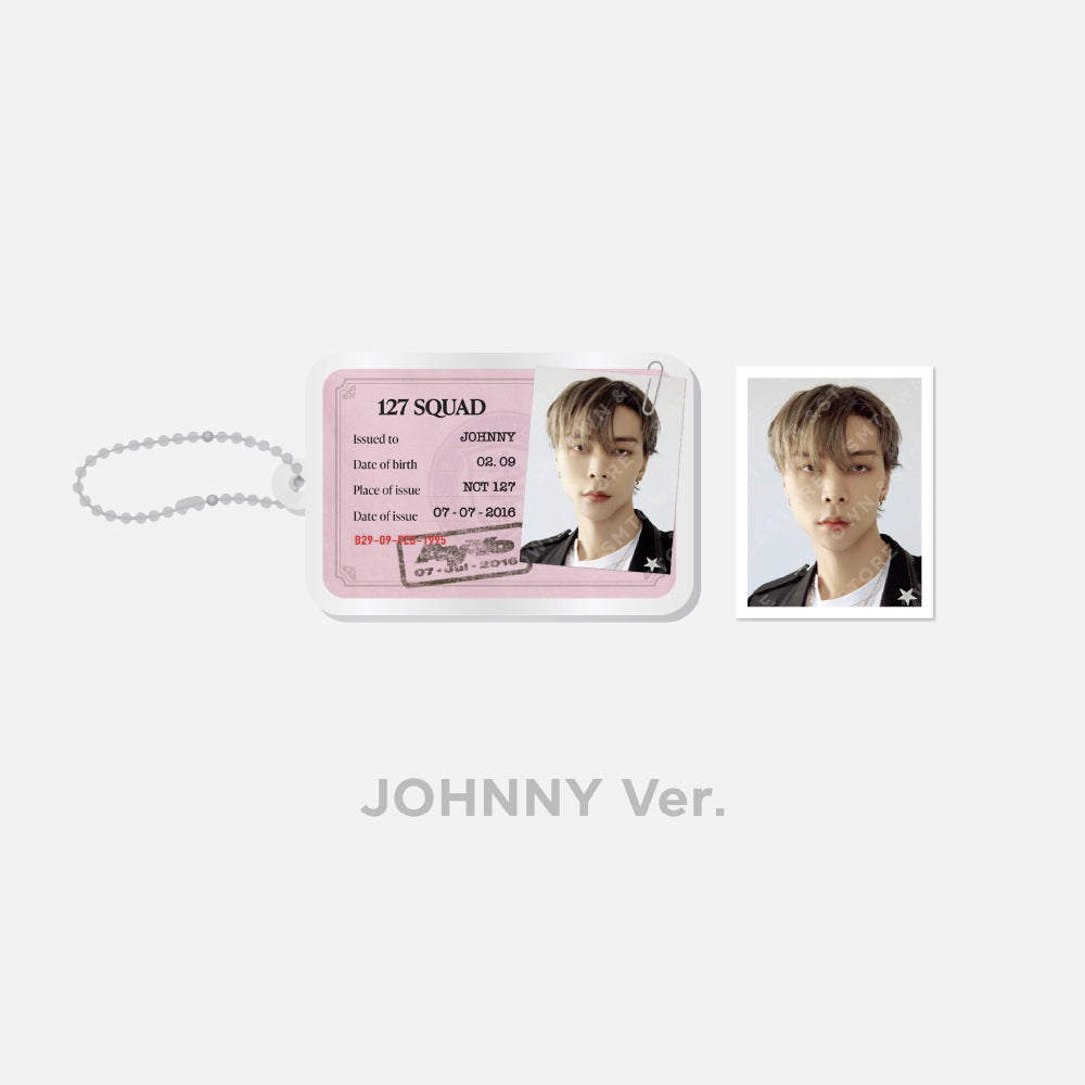 NCT 127 Ay-Yo ID Card Keyring + ID Photo Set