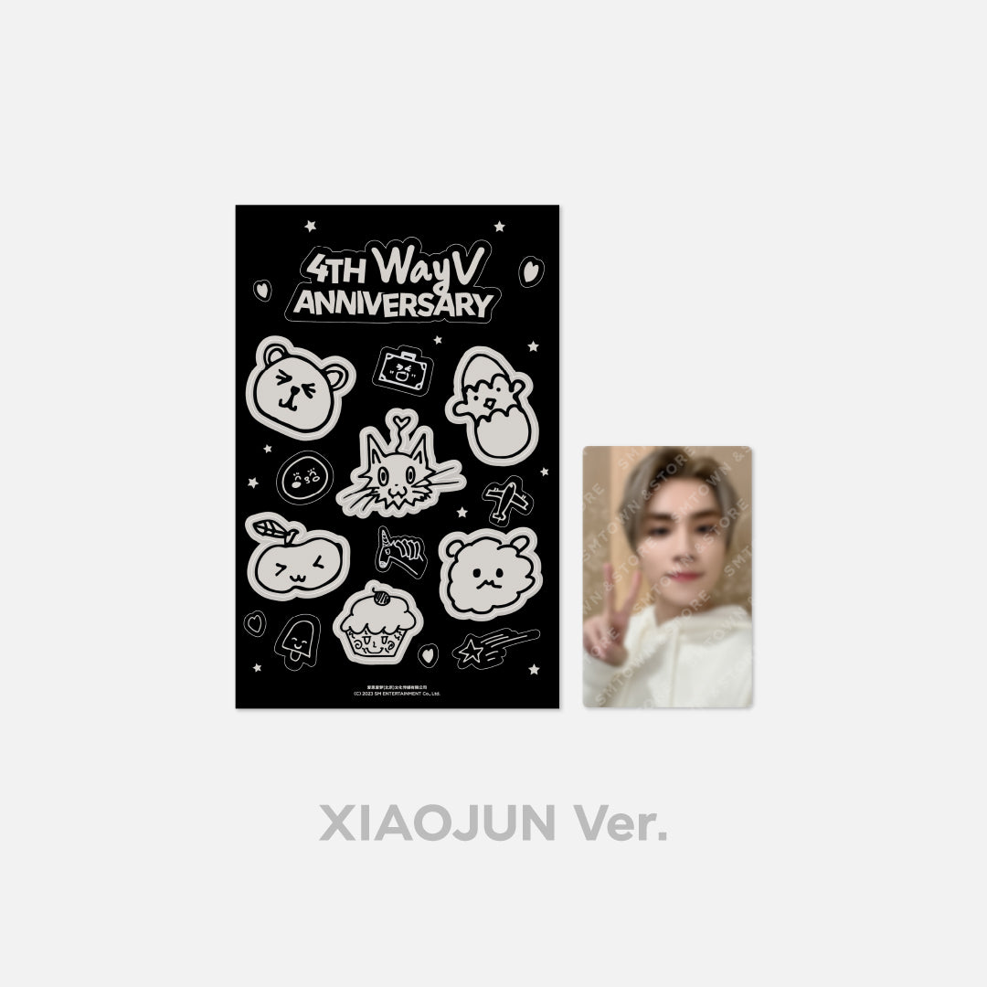 WAYV 4th Anniversary Glow in the Dark Sticker & Photocard Set