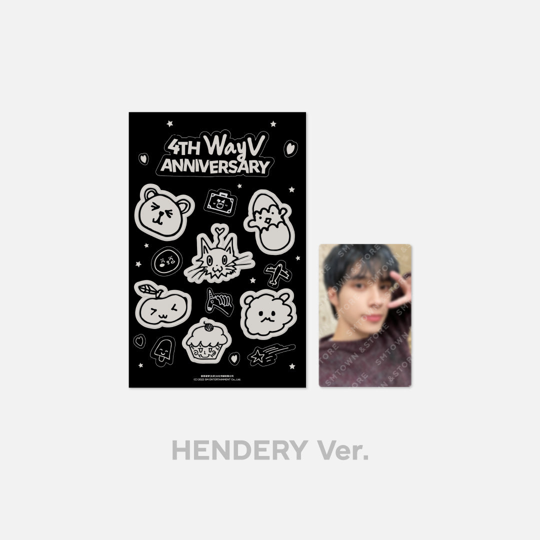 WAYV 4th Anniversary Glow in the Dark Sticker & Photocard Set