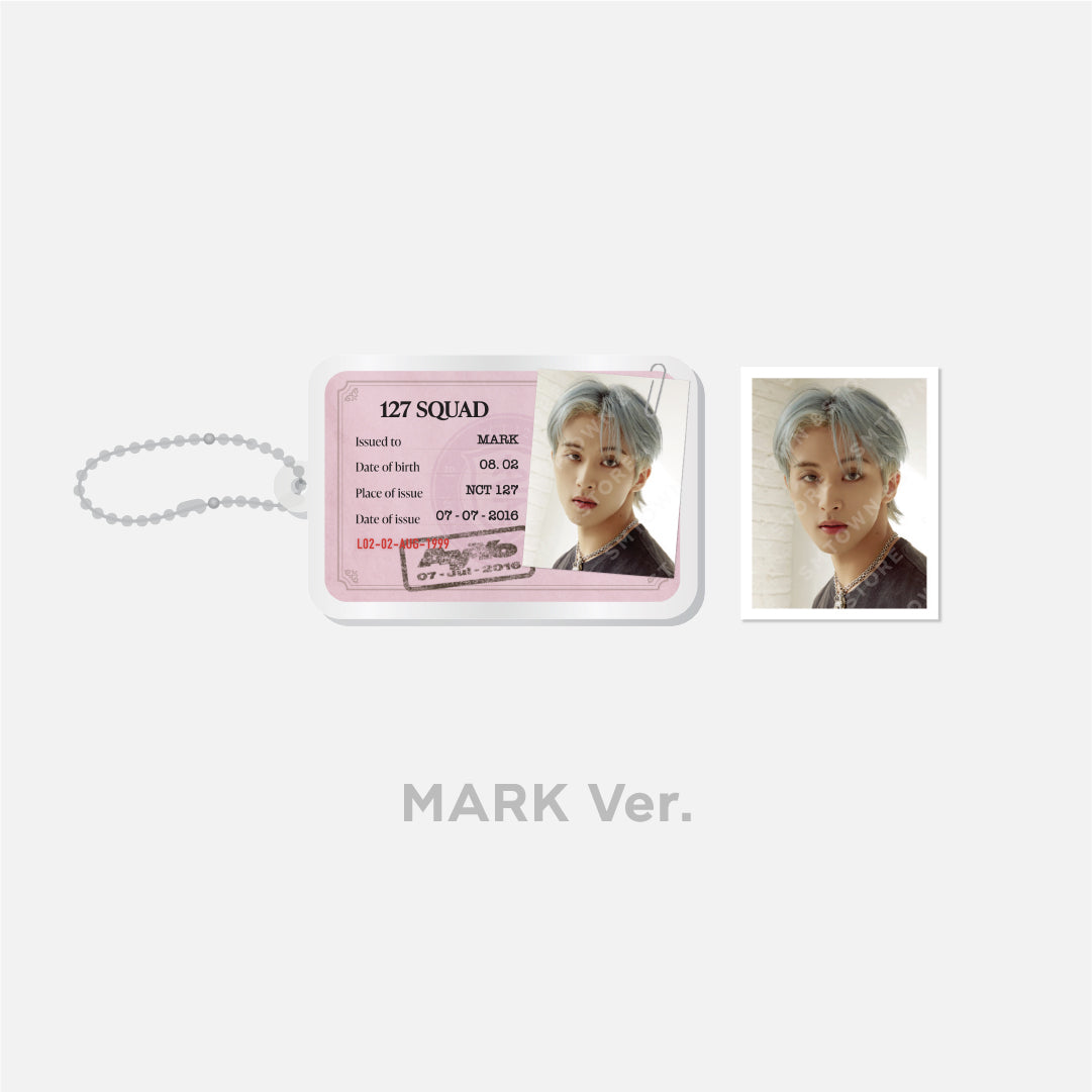 NCT 127 Ay-Yo ID Card Keyring + ID Photo Set