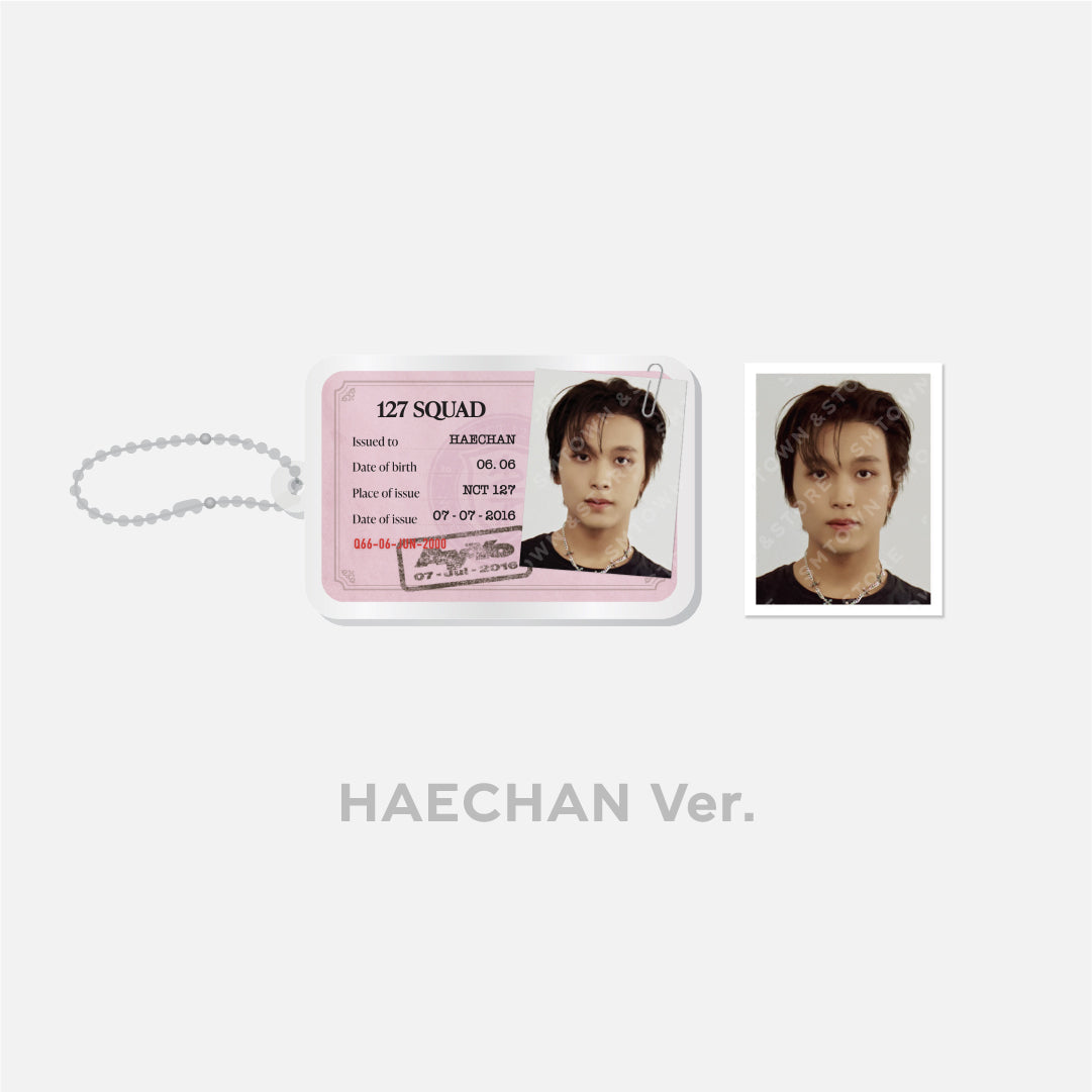 NCT 127 Ay-Yo ID Card Keyring + ID Photo Set