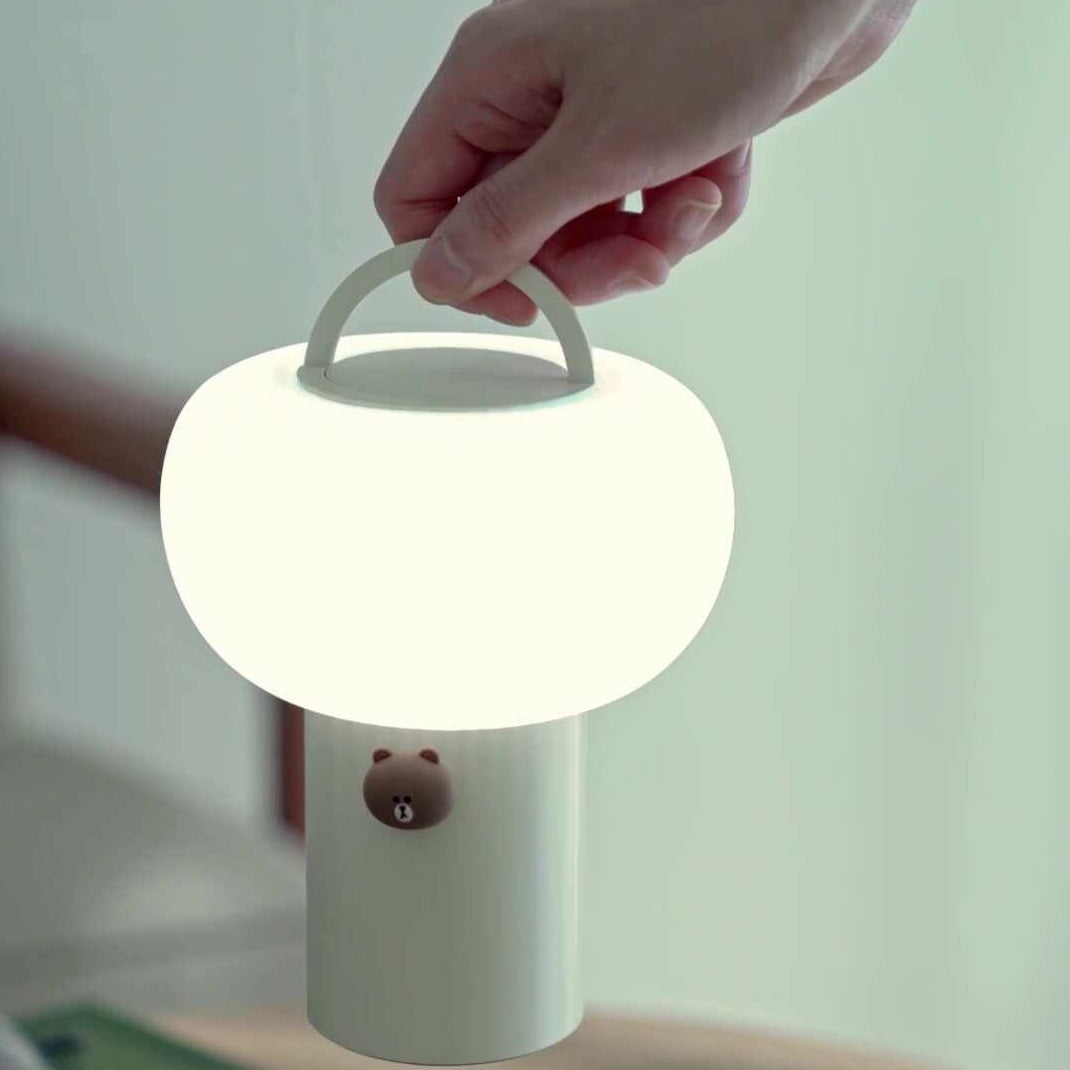 LINE FRIENDS BROWN Potable Wireless Charging LED Mood Light