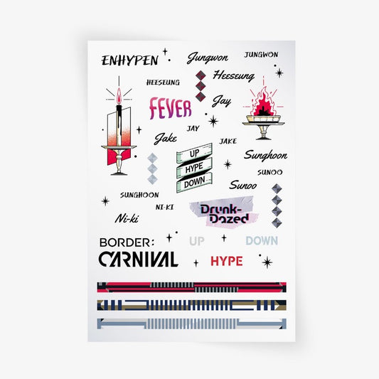 ENHYPEN Border Carnival Tattoo Sticker