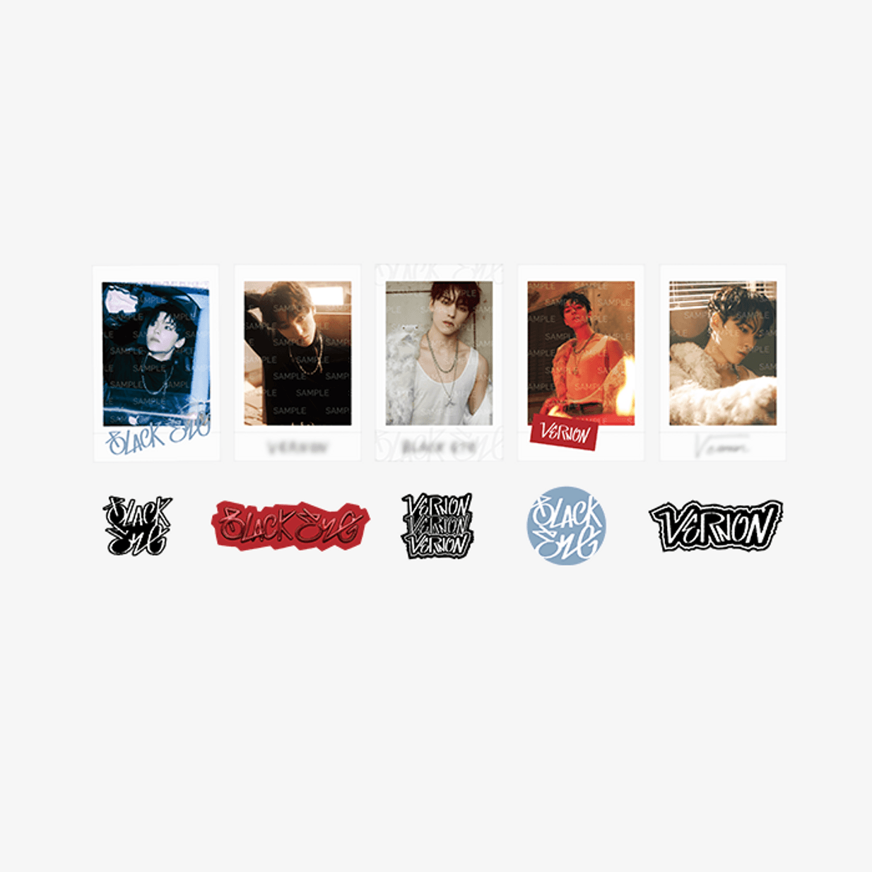 SEVENTEEN VERNON Mixtape "Black Eye" Sticker Set