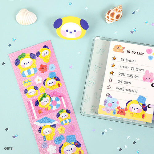 BT21 minini Summer Sky Hologram Sticker