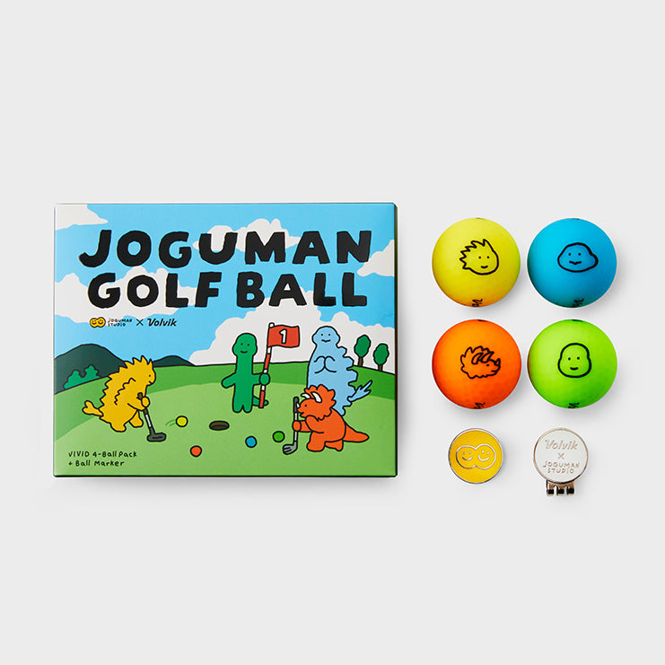 JOGUMAN Golf Ball + Ballmarker Set