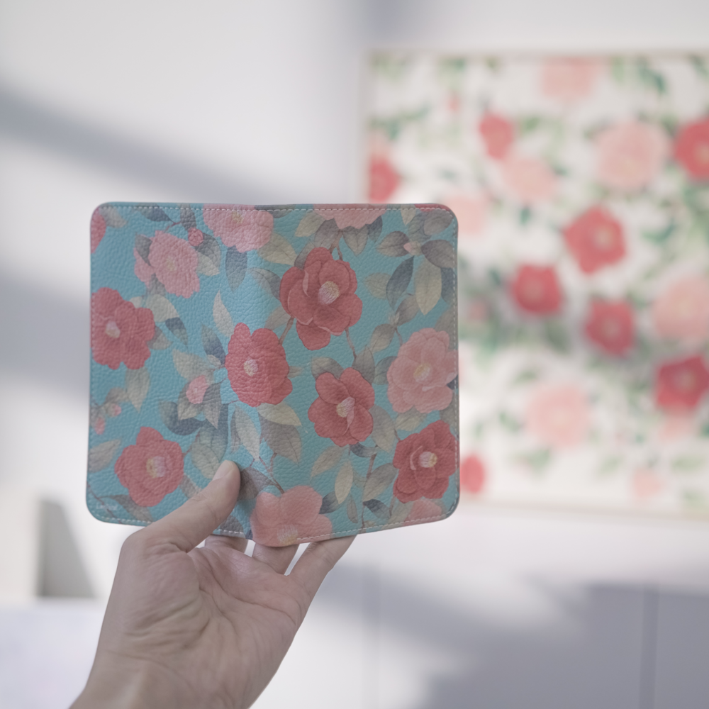 Korean Camellia Passport Case