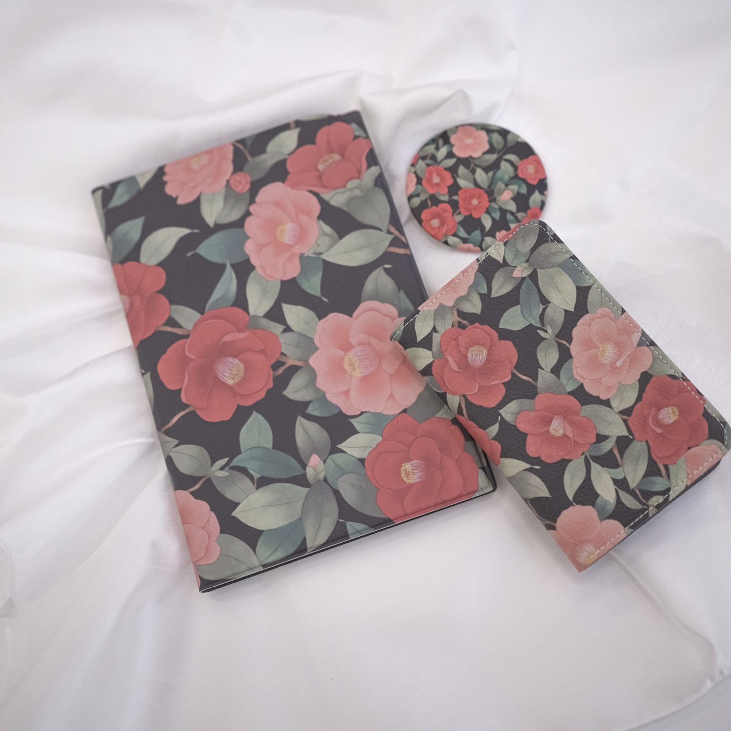 Korean Camellia Passport Case