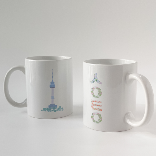 Hangeul Seoul Tower Mug